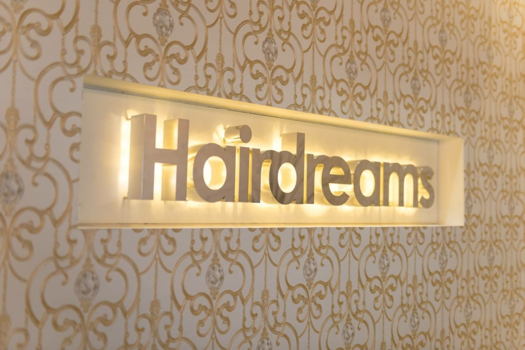 Illuminated Hairdreams lettering