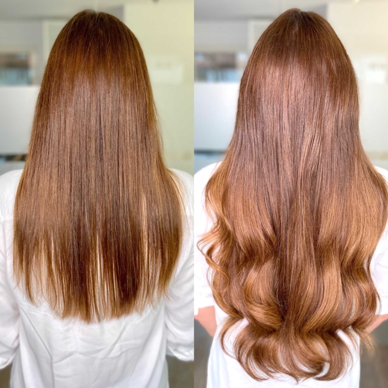Hair extension with balayage hair