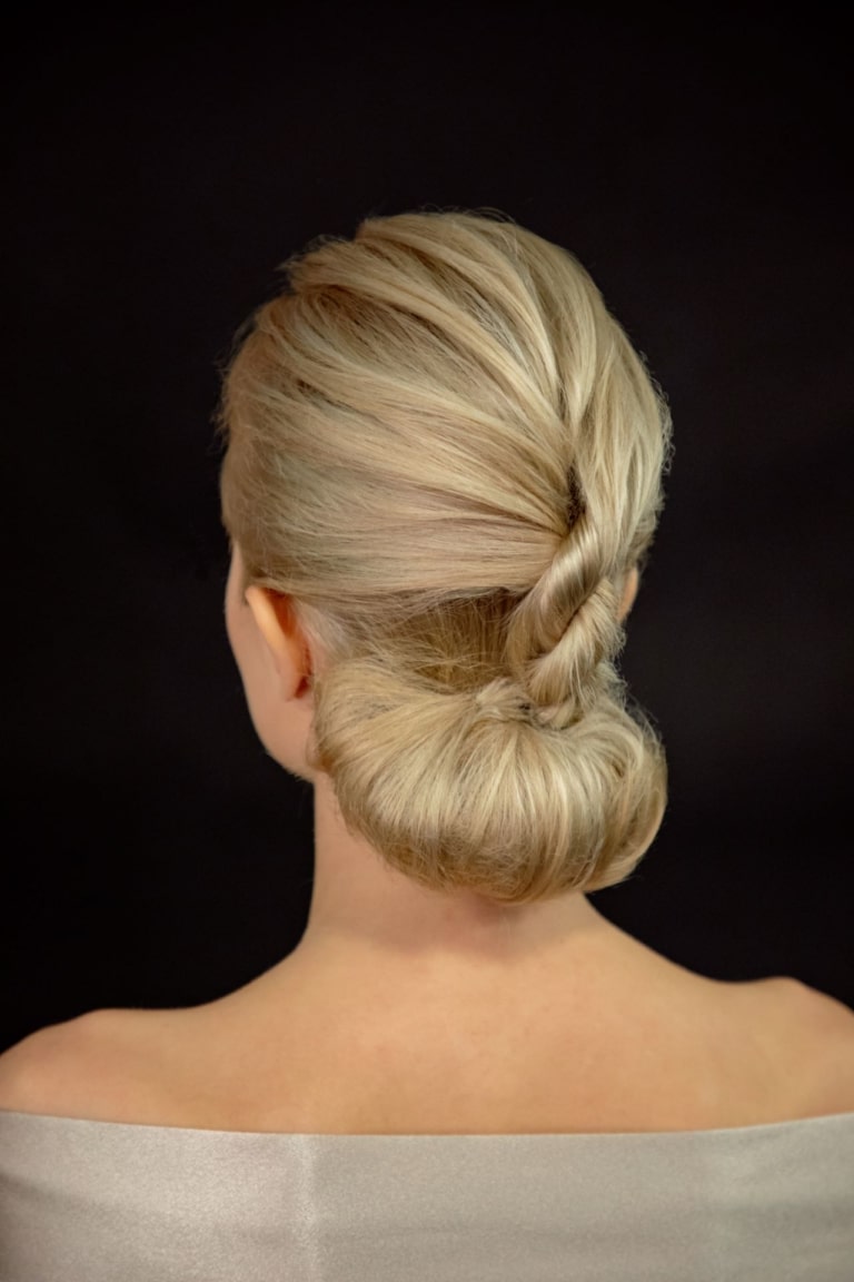 Pinned-up hair style