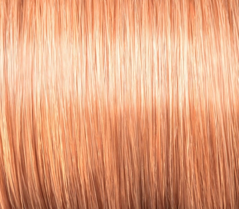 Hair in the colour Copper Peach