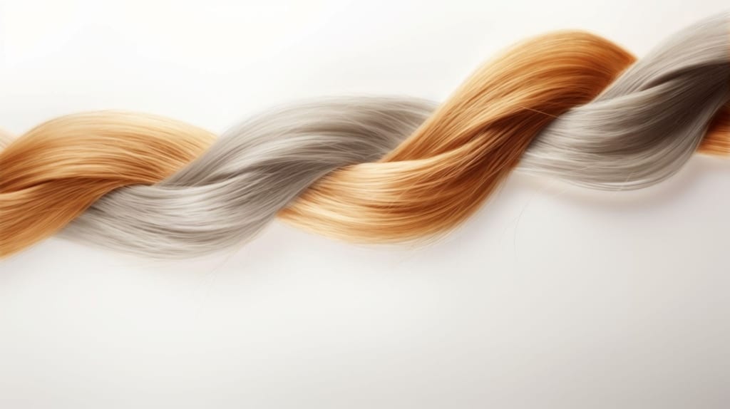 Combination of two hair colours