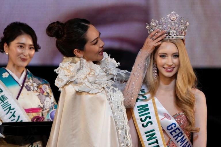 Jasmin gets crowned as Miss International.