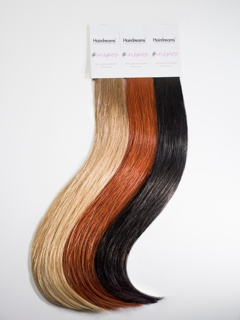 Hairdreams #iNSPOS Tape-Extensions in different hair colors
